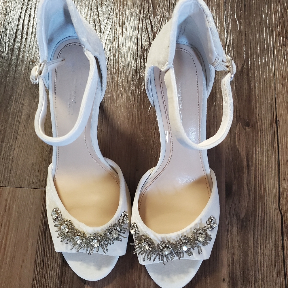 New White Velvet shoes